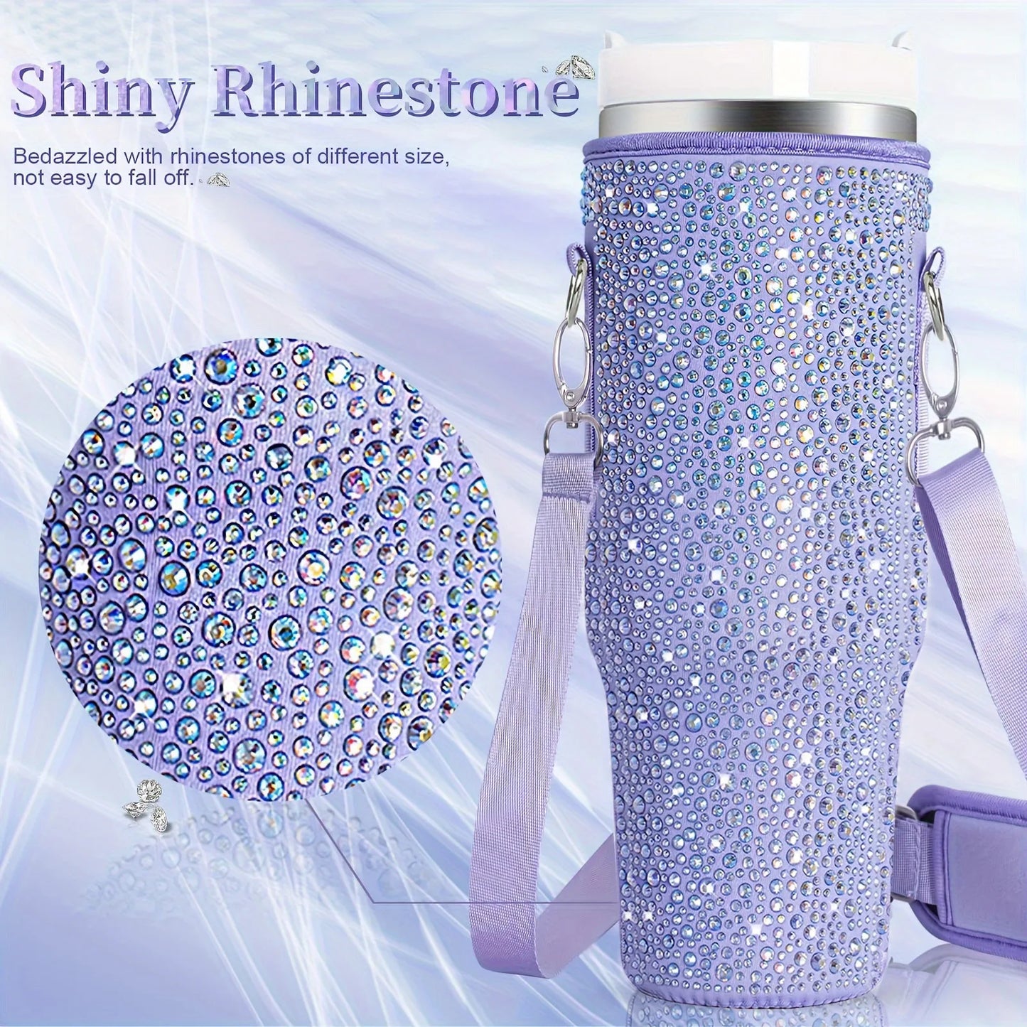 Tumbler Tote Pro Purple Bedazzled